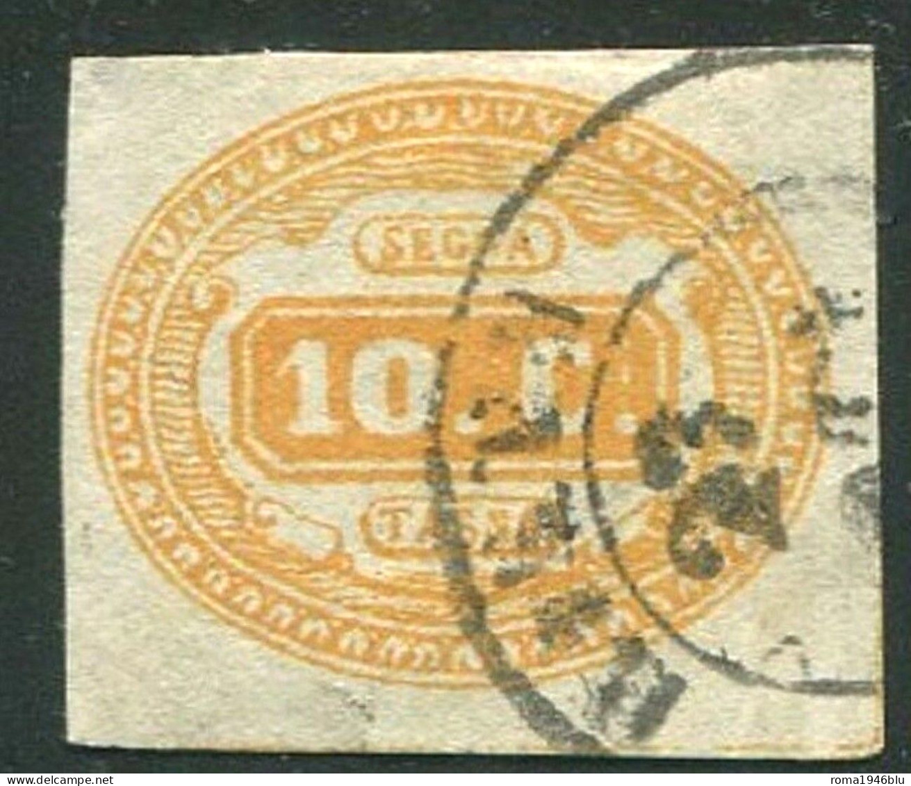 REGNO 1863 SEGNATASSE 10 C. RARA USATA CENTRATA - Strafport