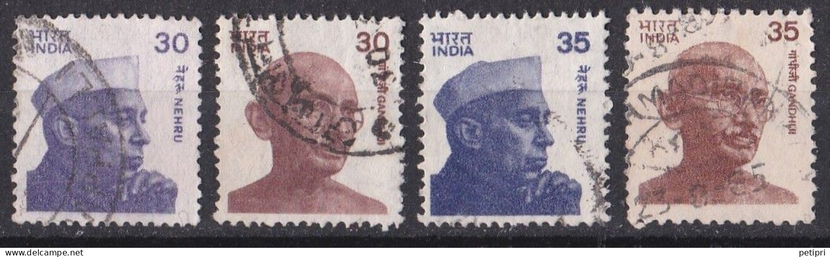 Inde  - 1980  1989 -   Y&T  N °  623   624   625  Et  626  Oblitérés - Oblitérés
