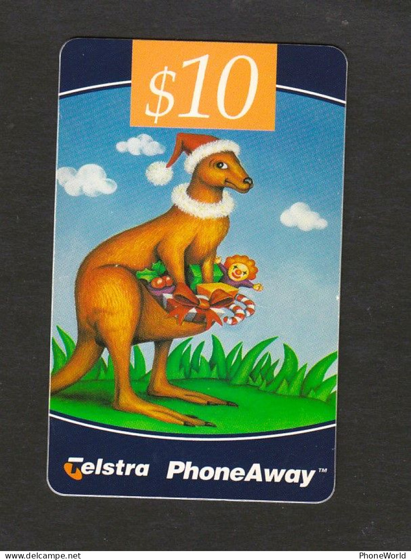 Telstra PhoneAway $10 - Christmas  Kangaroo '96 - Excellent Cond - Very Diff - Australia