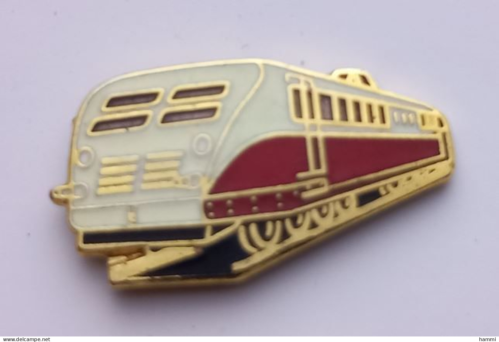 G158 Pin's SNCF TGV Train Micheline Locomotive Blanche Rouge Qualité EGF Achat Immédiat - TGV