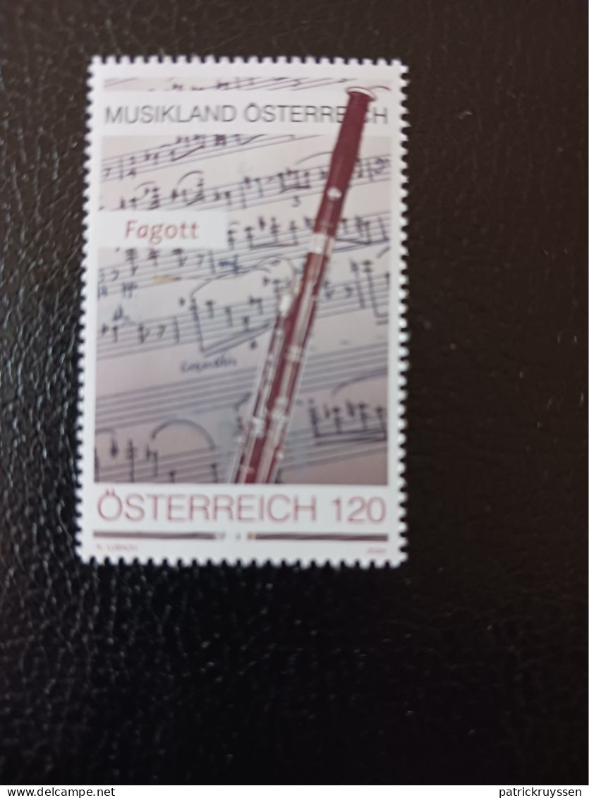 Austria 2024 Autriche Music Instrument BASSOON Basson Woodwind 1v Mnh - Nuovi