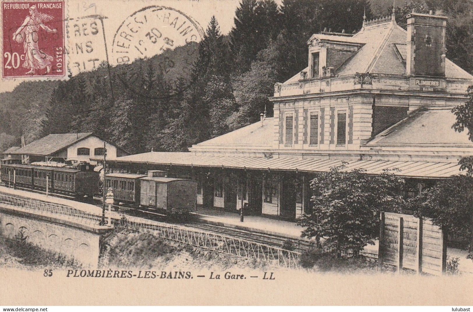 PLOMBIERES /les BAINS : Daguin Sur La Gare De La Station. (TTB) - Brieven En Documenten