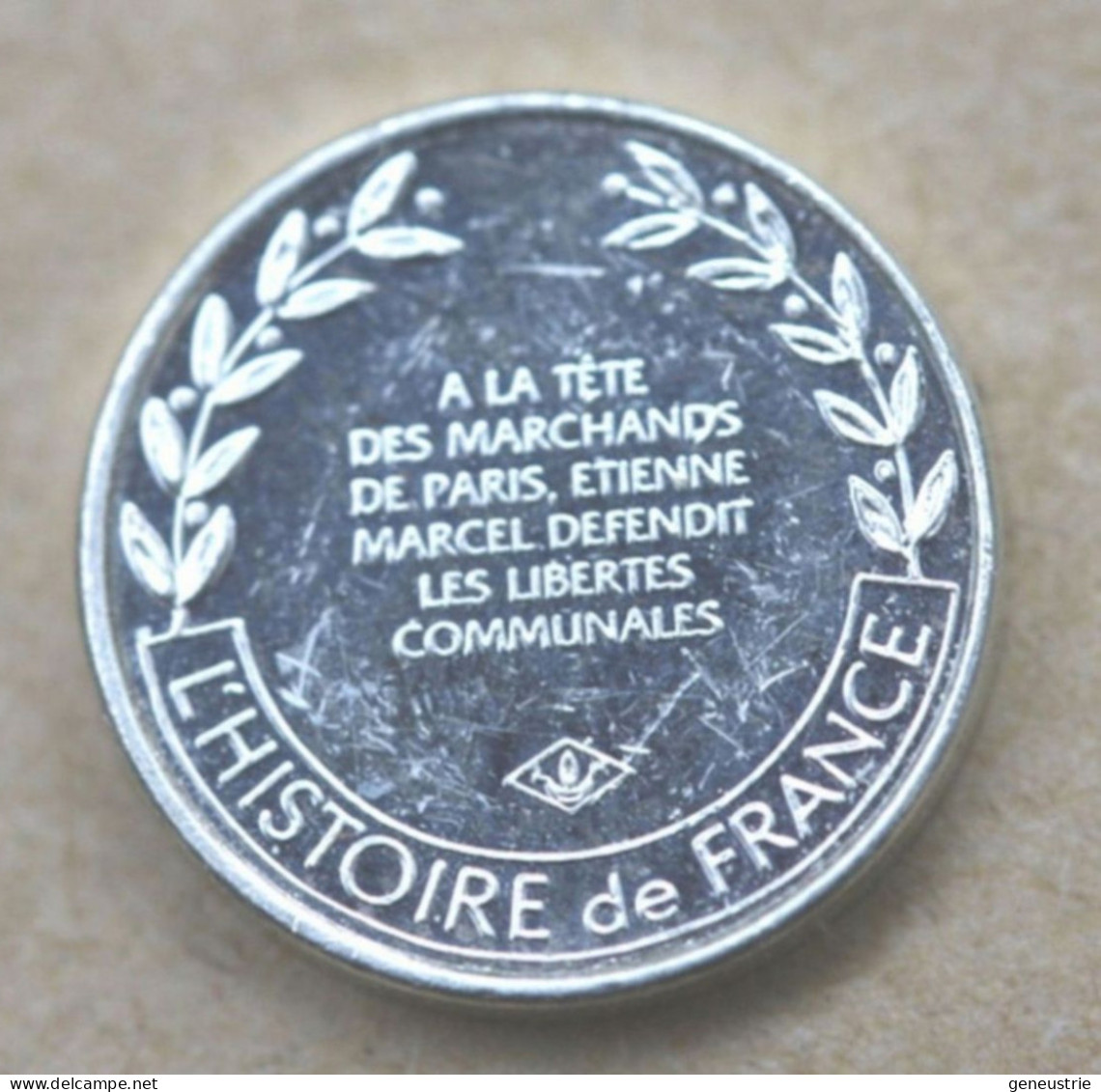 Beau Petit Jeton Argent "Etienne-Marcel Prévot Des Marchands De Paris - French Token - Professionali / Di Società