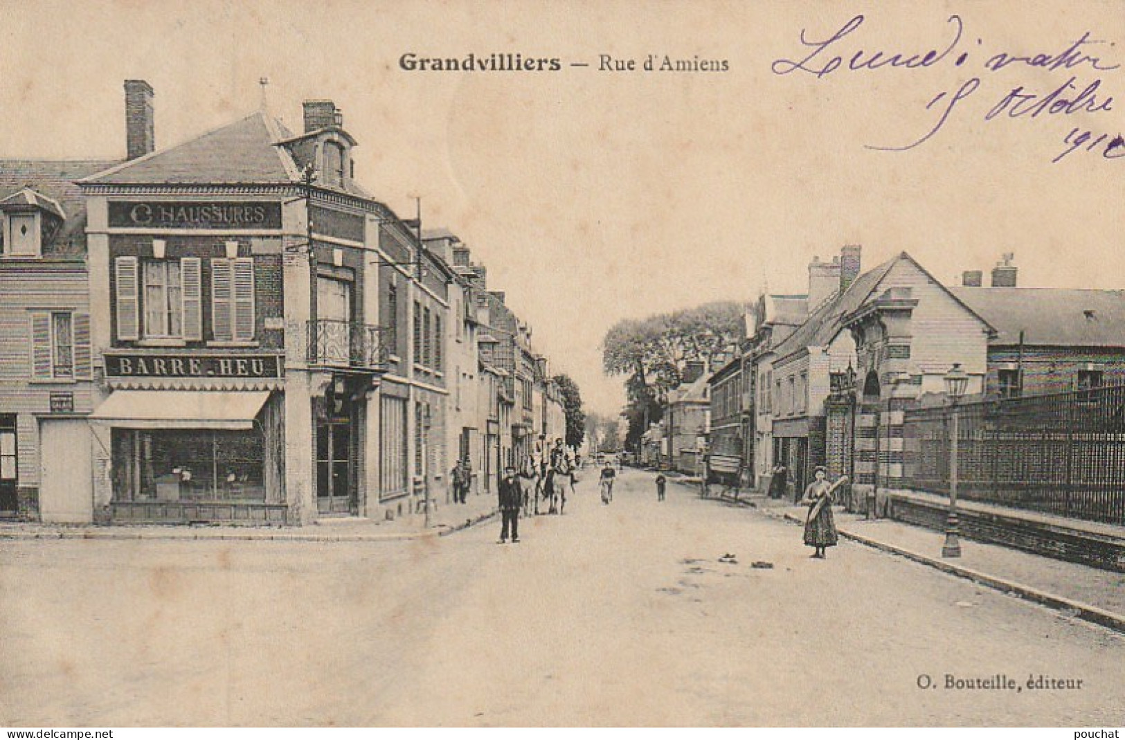 TE 1-(60) GRANDVILLIERS - RUE D' AMIENS - ANIMATION - 2 SCANS - Grandvilliers