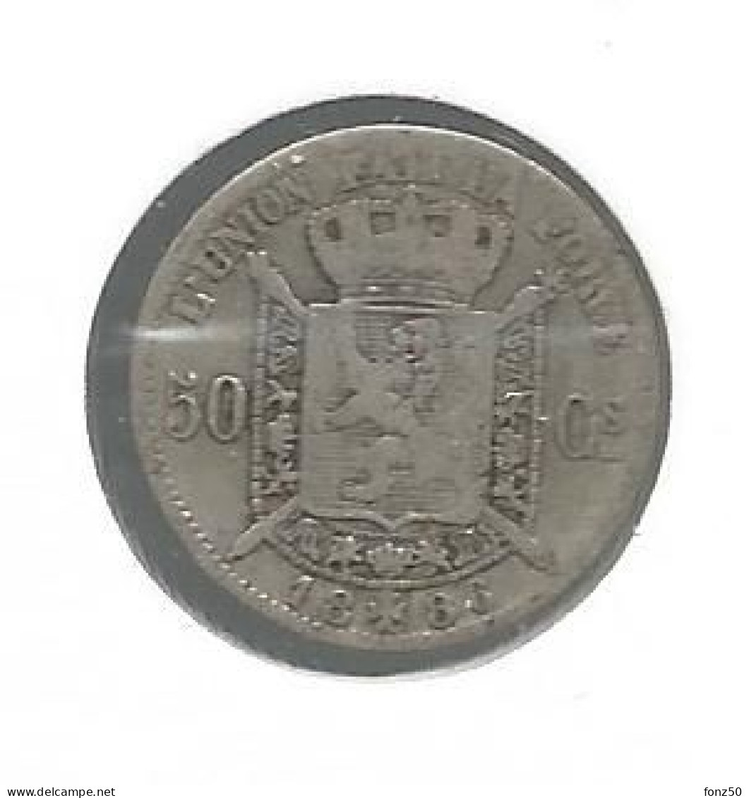 LEOPOLD II * 50 Cent 1886 Frans * Z.Fraai * Nr 12839 - 50 Centimes