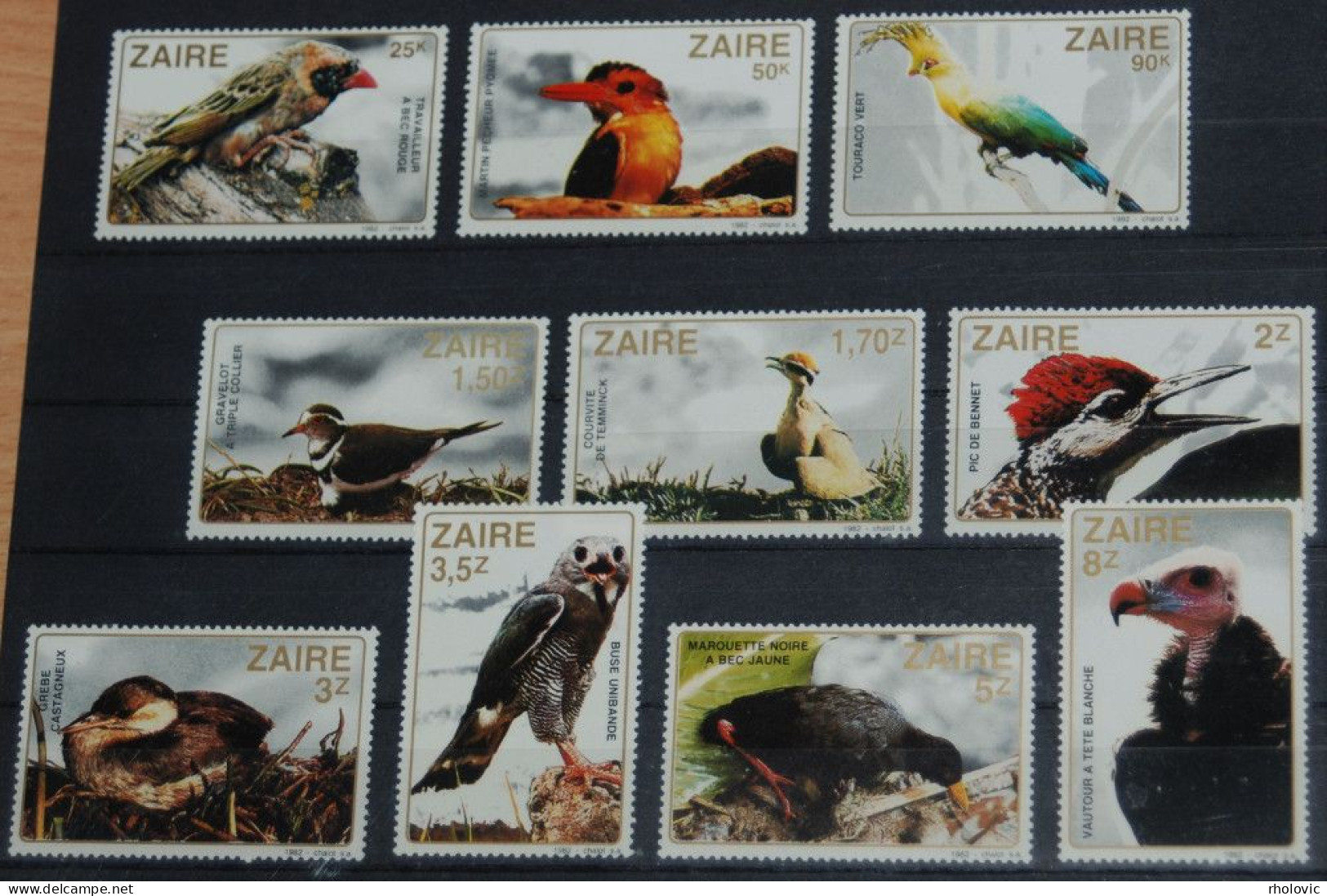 ZAIRE 1982, Birds, Animals, Fauna, Mi #792-801, MNH**, CV: €13 - Sonstige & Ohne Zuordnung