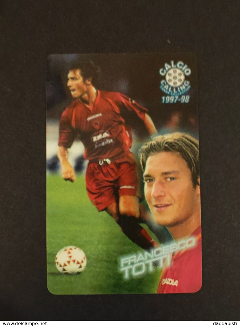 Panini Calcio Calling 1997/98 - Scheda Telefonica Nuova -  50/56 - Francesco Totti - Sport