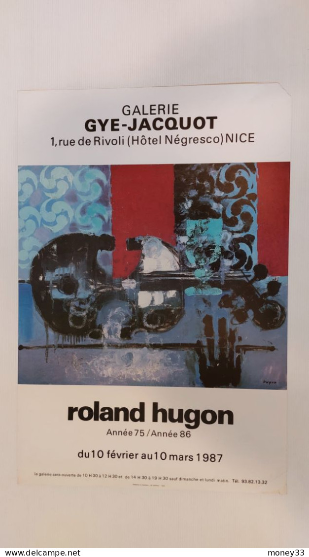 Affiche Roland HUGON Galerie Gye Jacquot - Manifesti