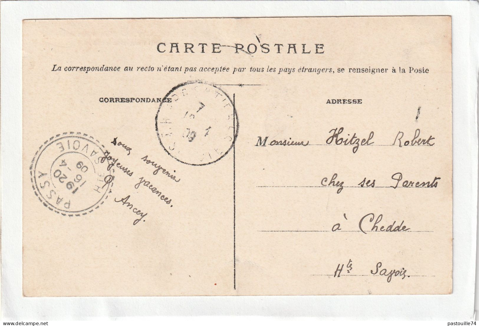 CPA :  14 X 9  -  BARBERINE  -  Vieille Maison Des Douaniers Avant L'annexion 1860 - Andere & Zonder Classificatie