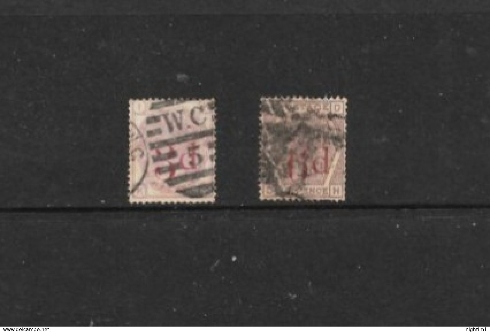 GREAT BRITAIN COLLECTION.  3d ON 3d AND 6d ON 6d. TWO STAMPS. - Gebruikt
