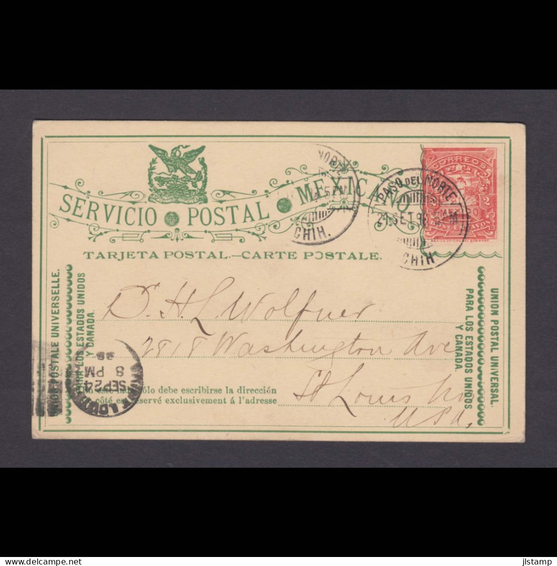 Mexico 1898 Fine Used Stamped Postcard Stationery,VF - Mexico