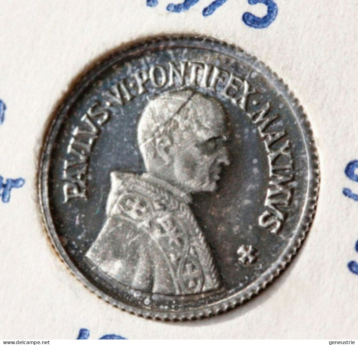 Petit Jeton Argent (Quinaire) De L'Année Sainte 1975 Dans Son Encart D'origine - Pape Paul VI - Roma Vatican Token - Royal/Of Nobility