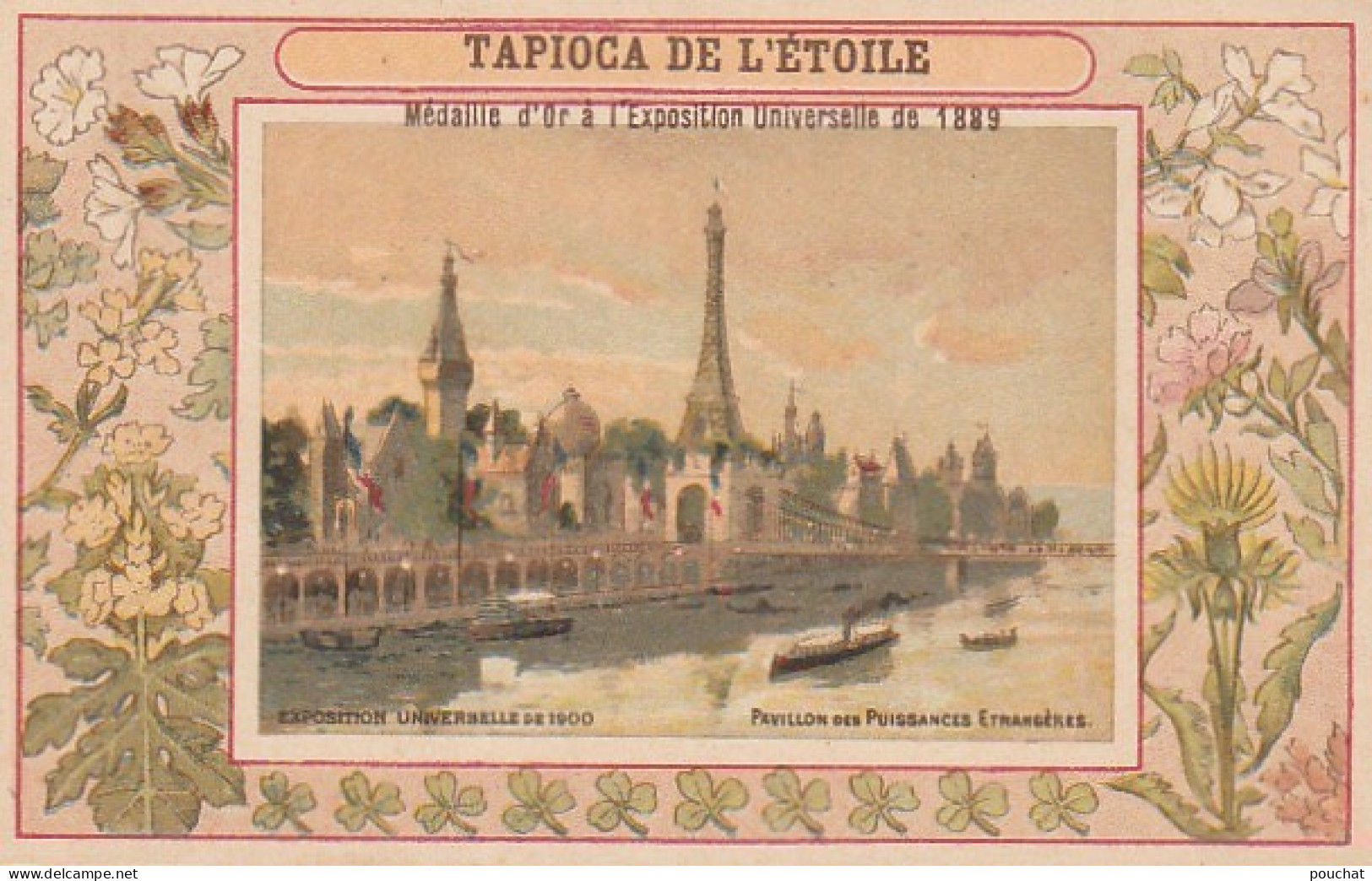 TE 5- TAPIOCA DE L' ETOILE - EXPOSITION UNIVERSELLE 1900 - PAVILLON DES PUISSANCES ETRANGERES - CARTE PUBLICITAIRE - Other & Unclassified