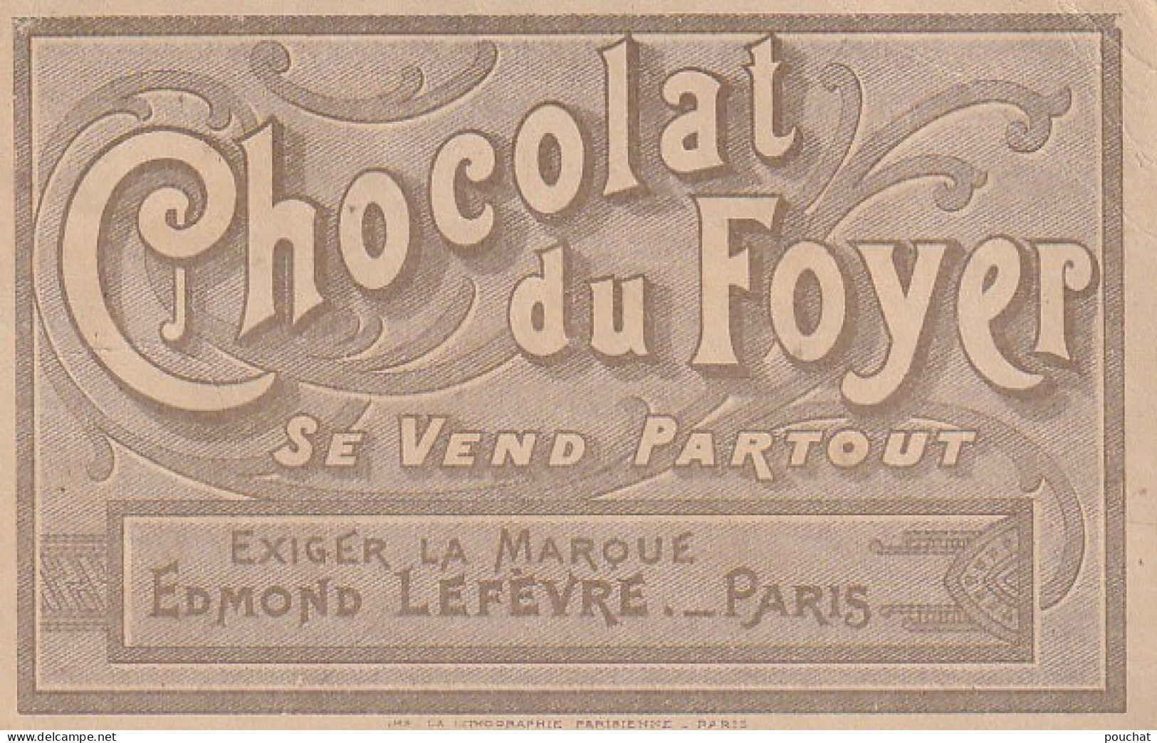 TE 6- " MIRABEAU A L' ASSEMBLEE "- DORURE - CARTE PUBLICITAIRE  CHOCOLAT DU FOYER , EDMOND FEFEVRE , PARIS  - Sonstige & Ohne Zuordnung