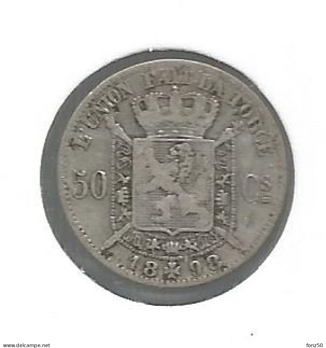 LEOPOLD II * 50 Cent 1898 Frans * Z.Fraai * Nr 12845 - 50 Cents