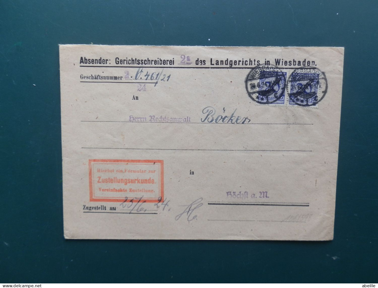 GROOT FORMAAT  LOT11/   LETTRE  ALLEMAGNE 1924 - Covers & Documents