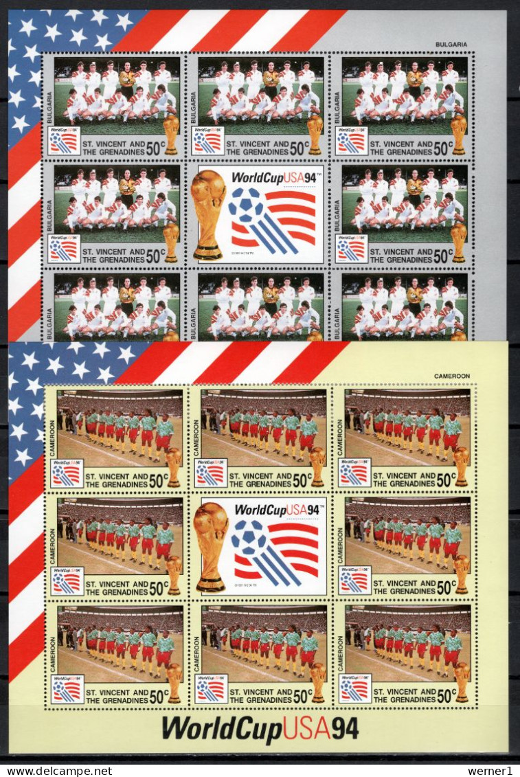 St. Vincent 1994 Football Soccer World Cup Set Of 24 Sheetlets MNH - 1994 – Stati Uniti