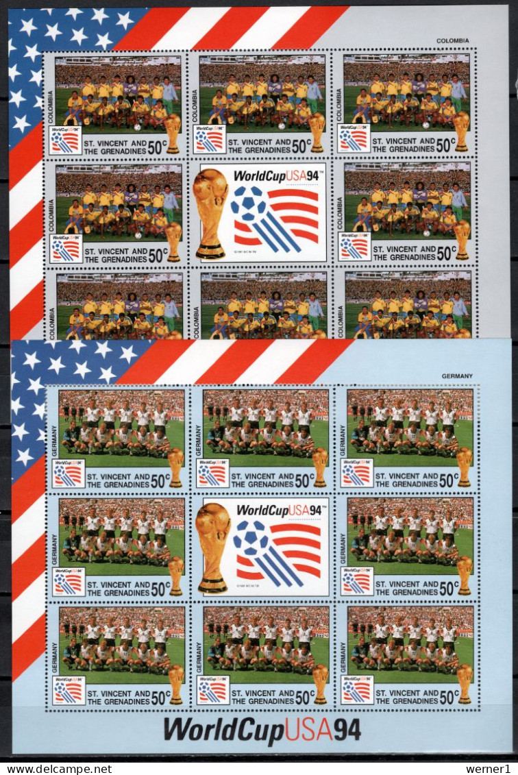 St. Vincent 1994 Football Soccer World Cup Set Of 24 Sheetlets MNH - 1994 – Stati Uniti