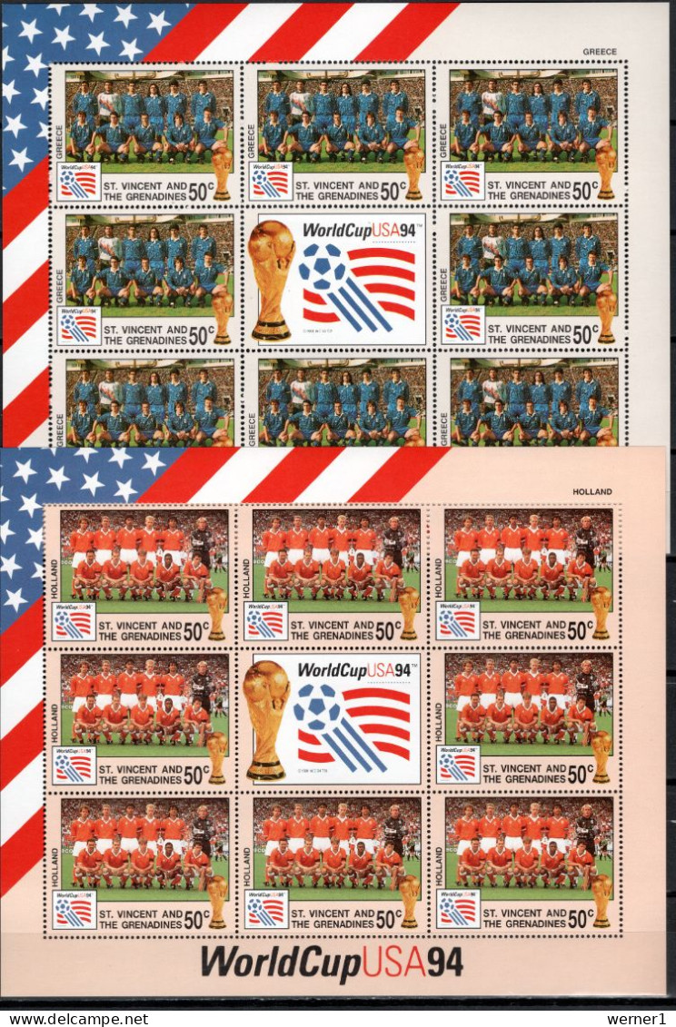 St. Vincent 1994 Football Soccer World Cup Set Of 24 Sheetlets MNH - 1994 – Vereinigte Staaten