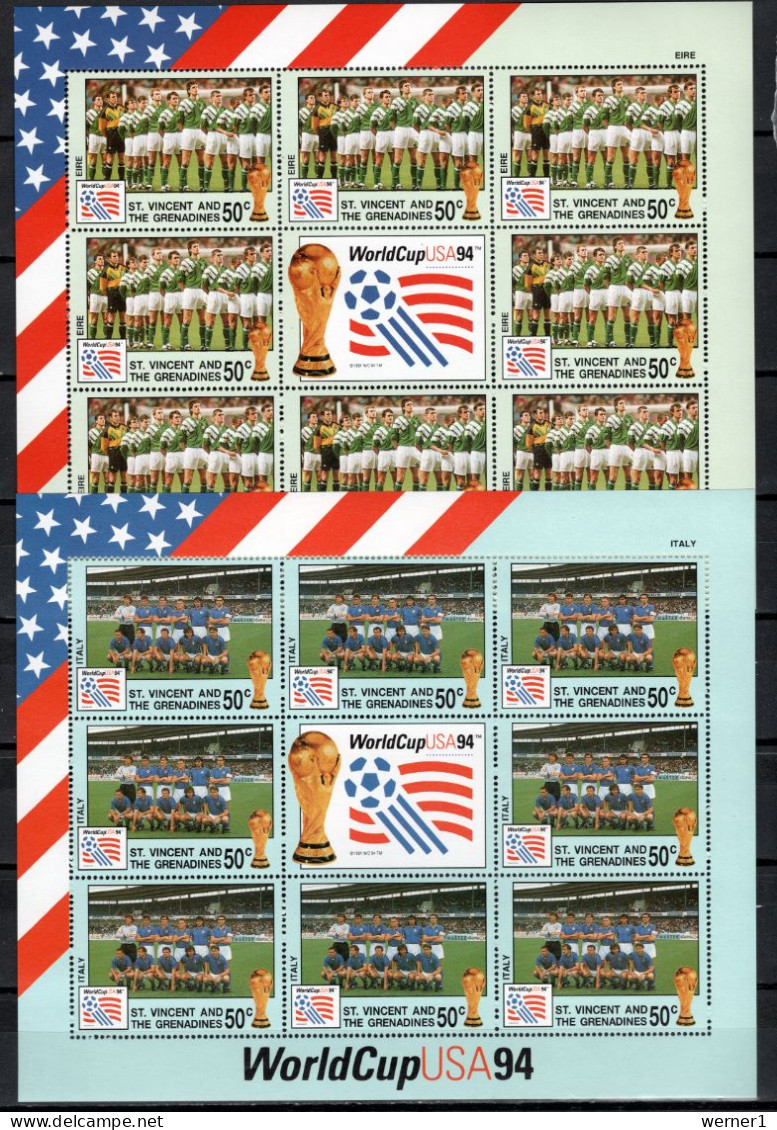 St. Vincent 1994 Football Soccer World Cup set of 24 sheetlets MNH