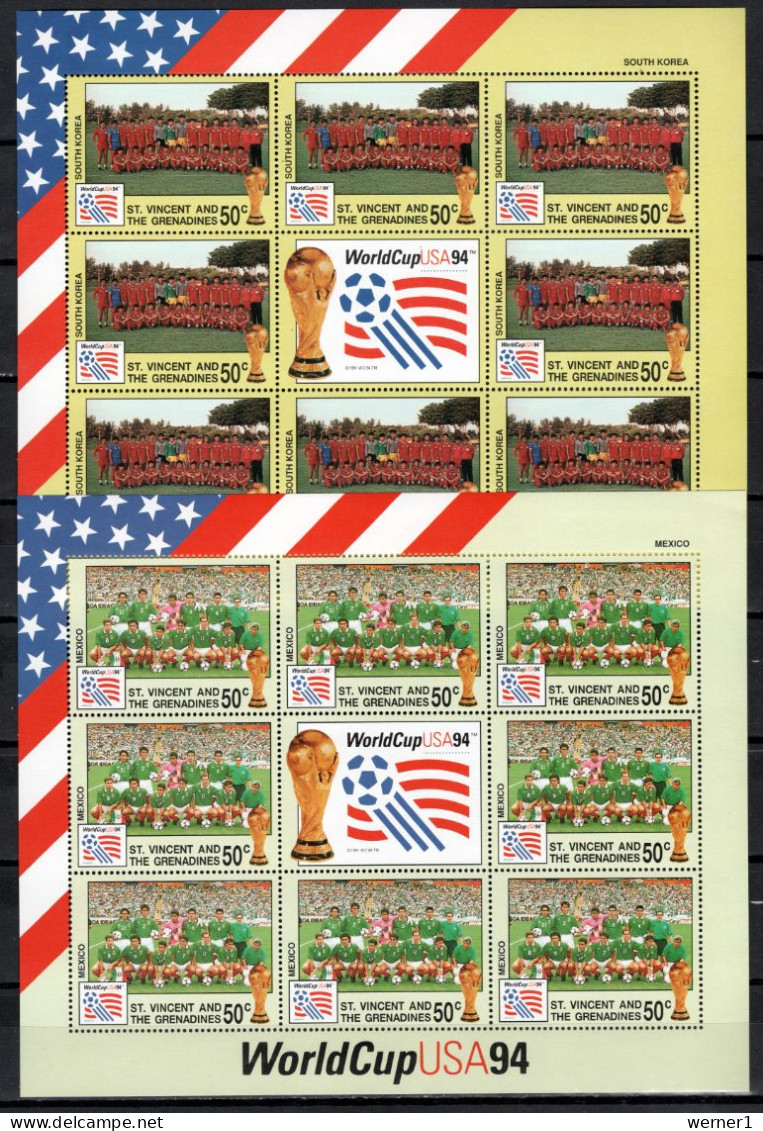 St. Vincent 1994 Football Soccer World Cup set of 24 sheetlets MNH