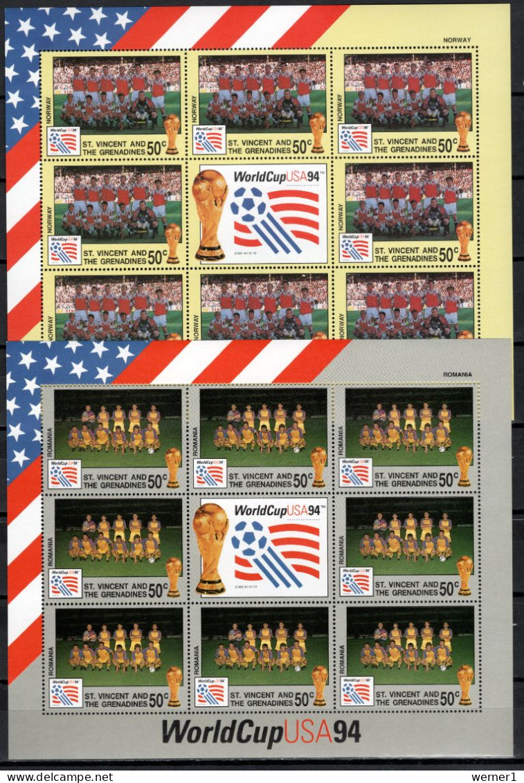 St. Vincent 1994 Football Soccer World Cup set of 24 sheetlets MNH