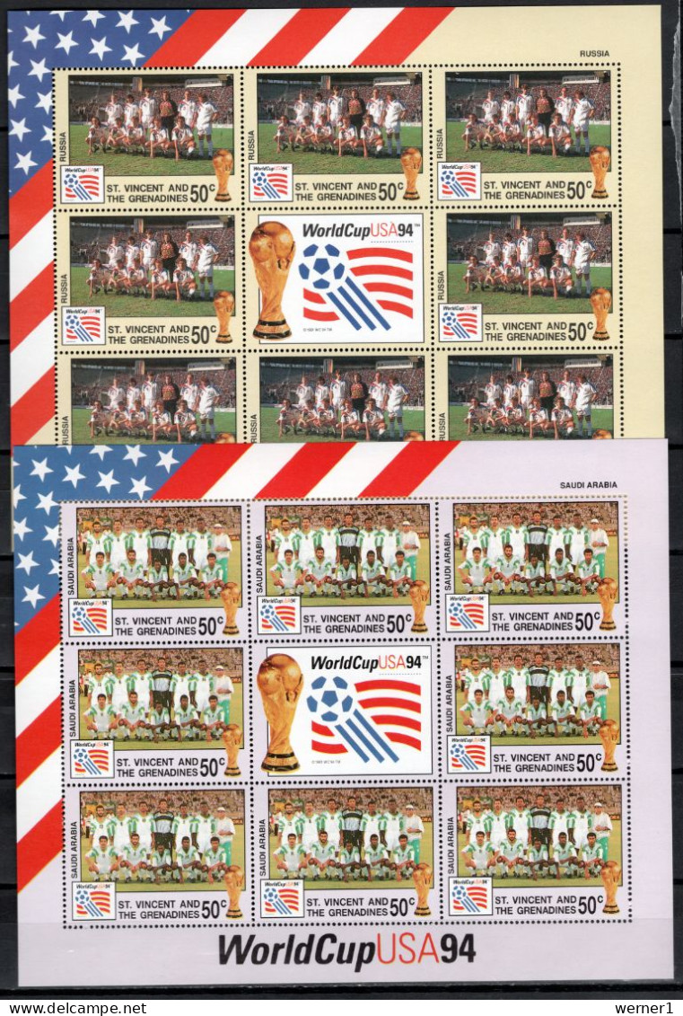 St. Vincent 1994 Football Soccer World Cup set of 24 sheetlets MNH