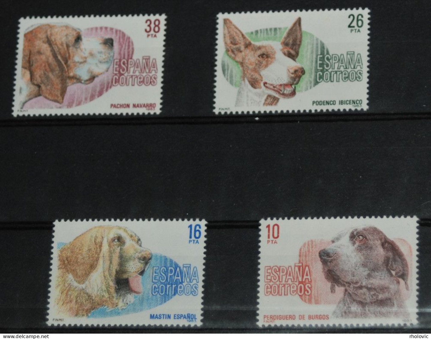 SPAIN 1983, Dogs, Animals, Fauna, Mi #2594-7, MNH** - Cani