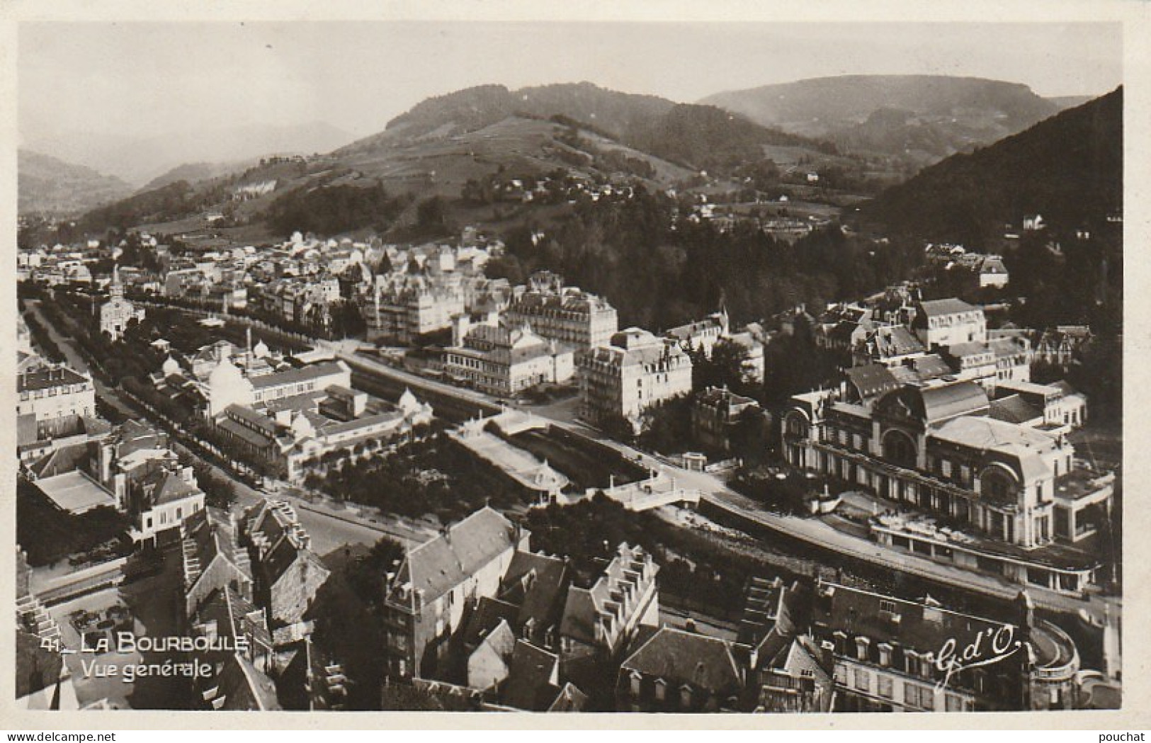 TE 10-(63) LA BOURBOULE - VUE GENERALE - PHOTO EDIT . GOUTTEFANGEAS , OLLIERGUES - 2 SCANS - La Bourboule