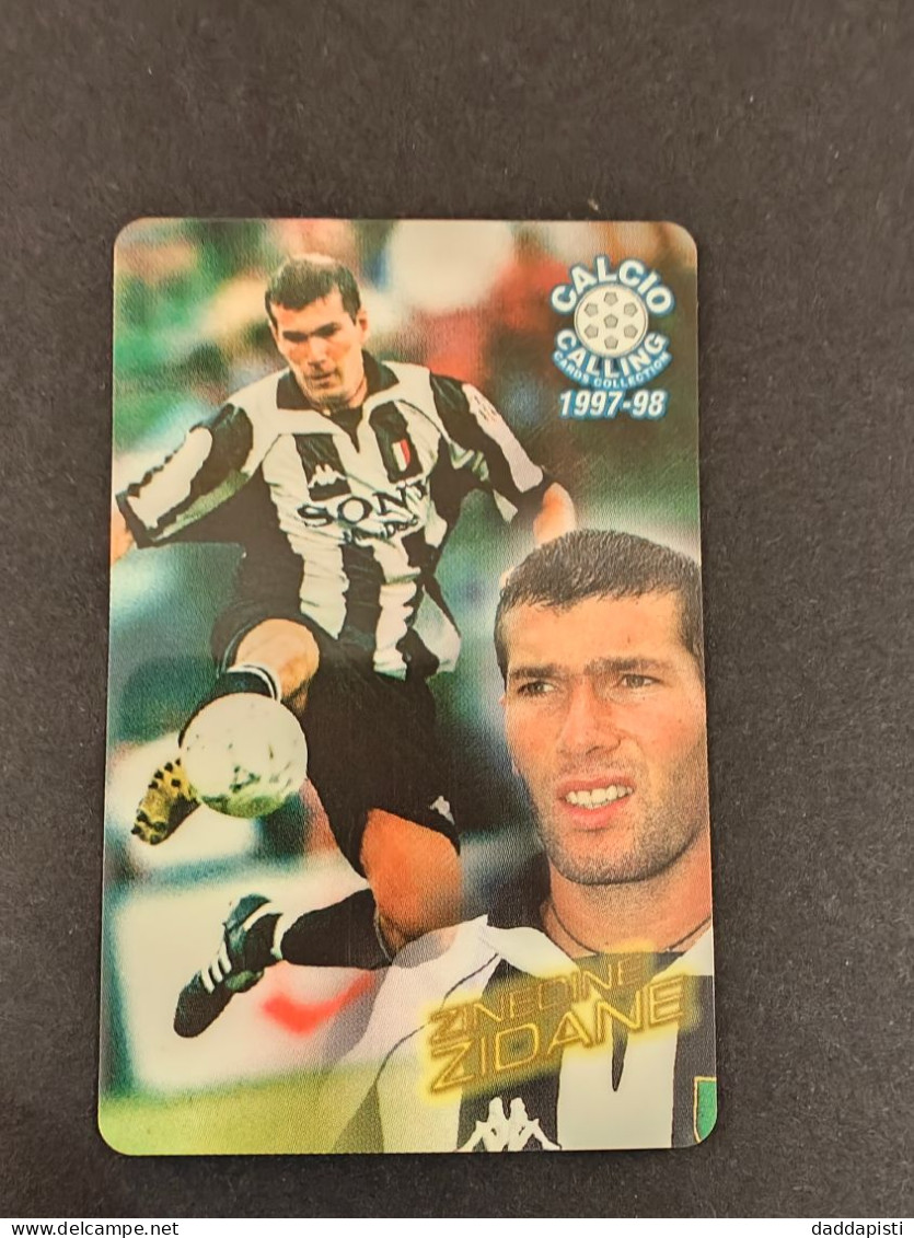 Panini Calcio Calling 1997/98 - Scheda Telefonica Nuova -  55/56 - Zinedine Zidane - Deportes