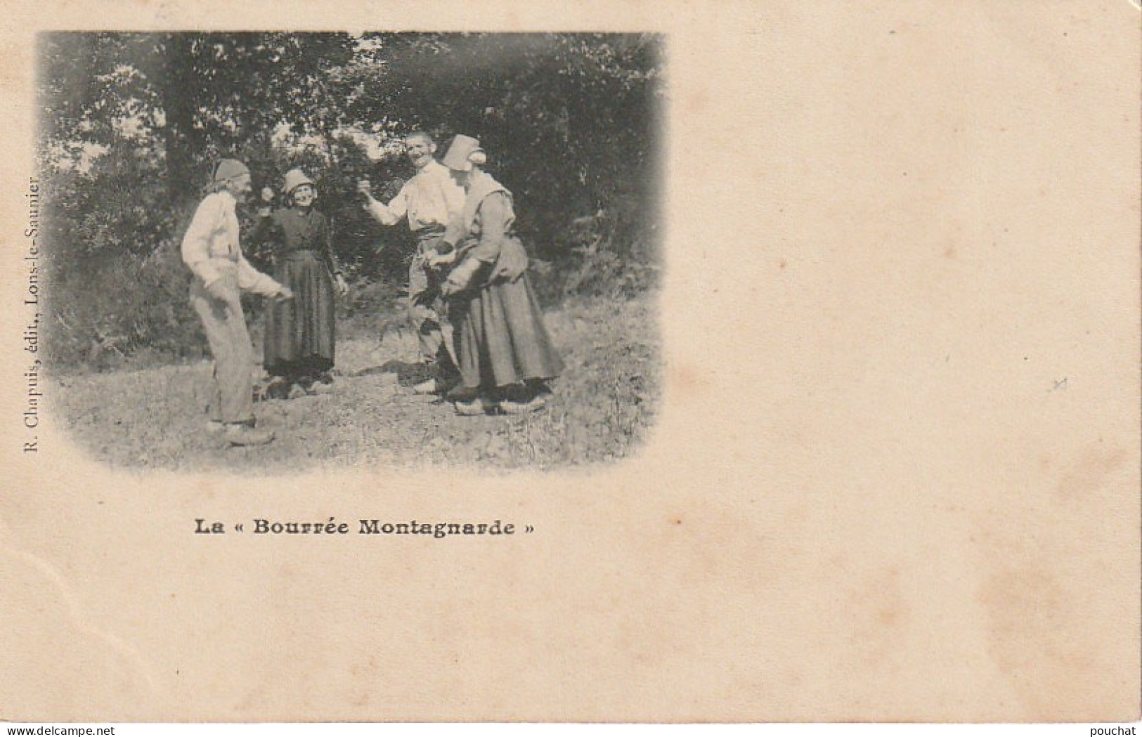 TE 10-(63) LA " BOURREE MONTAGNARDE " - COUPLES DE DANSEURS ( PUY DE DOME 1904) - 2 SCANS - Dances