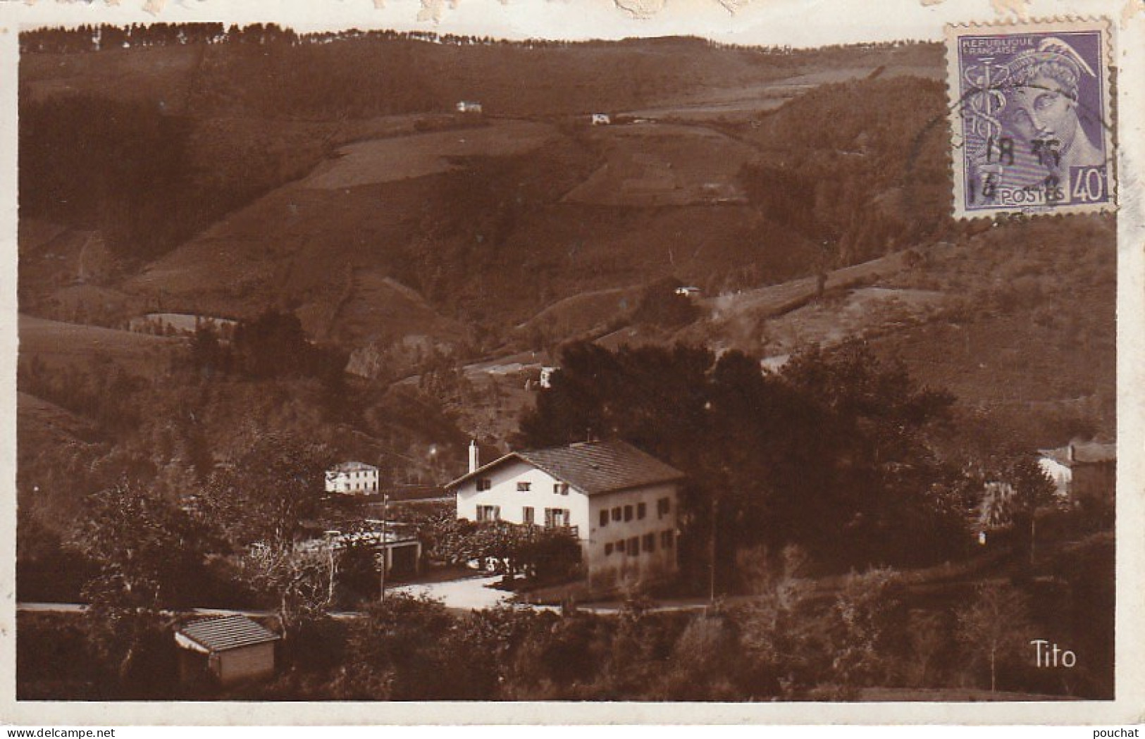 TE 11-(64) BIRIATOU - HOTEL BONNET ATCHENIA , RESTAURANT BASQUE - PHOT . TITO - 2 SCANS - Biriatou