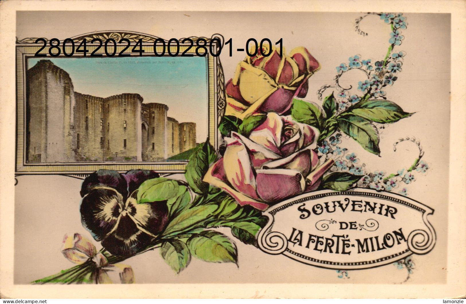 LA FERTÉ- MILON -  Cpsm Colorisée  - Souvenir De La Ferté-Milon  (scans Recto-verso) - Other & Unclassified