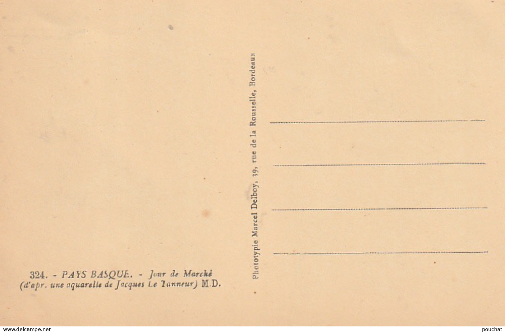 TE 11-(64) AU PAYS BASQUE - JOUR DE MARCHE ( D' APRES UNE AQUARELLE DE J. LE TANNEUR )- PAYSAN ET VEAU , FEMME ET POT  - Other & Unclassified