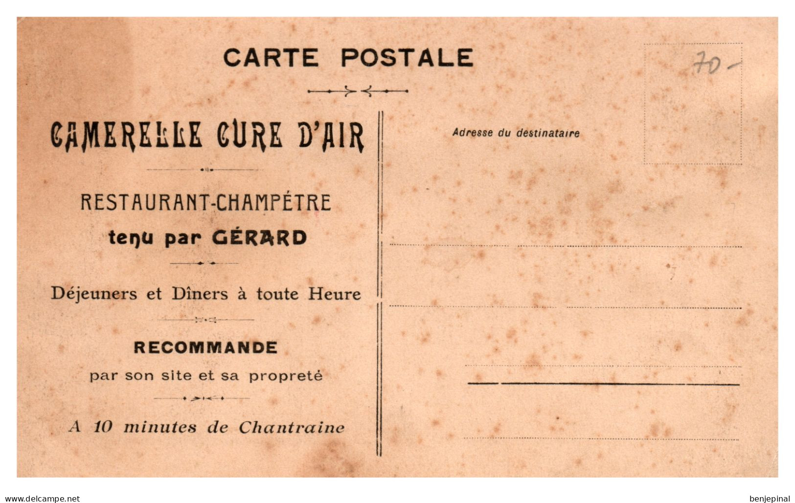 Epinal - Chantraine - Carte Commerciale La Cure D'Air - Restaurant Champêtre - Epinal