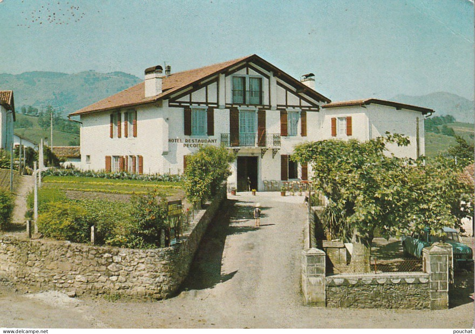 TE 12-(64) AINCILLE , PAR SAINT JEAN PIED DE PORT - HOTEL RESTAURANT PECOITZ - ENFANTS - 2 SCANS - Other & Unclassified