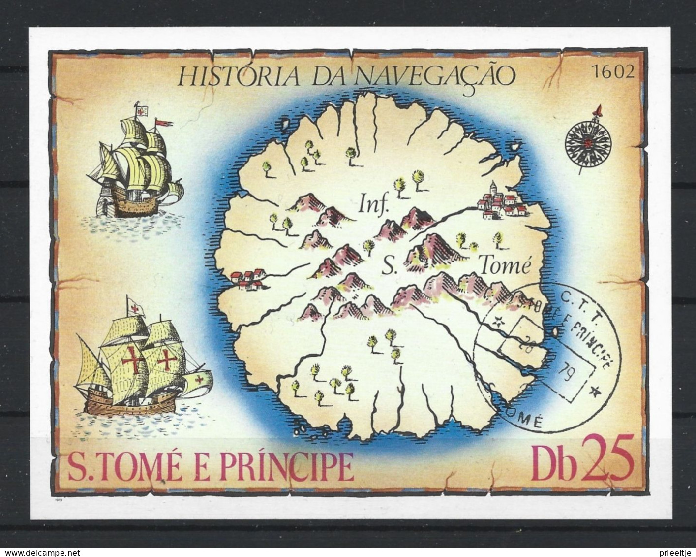 St Tome E Principe 1979 Navigation History S/S BF79  (0) - São Tomé Und Príncipe