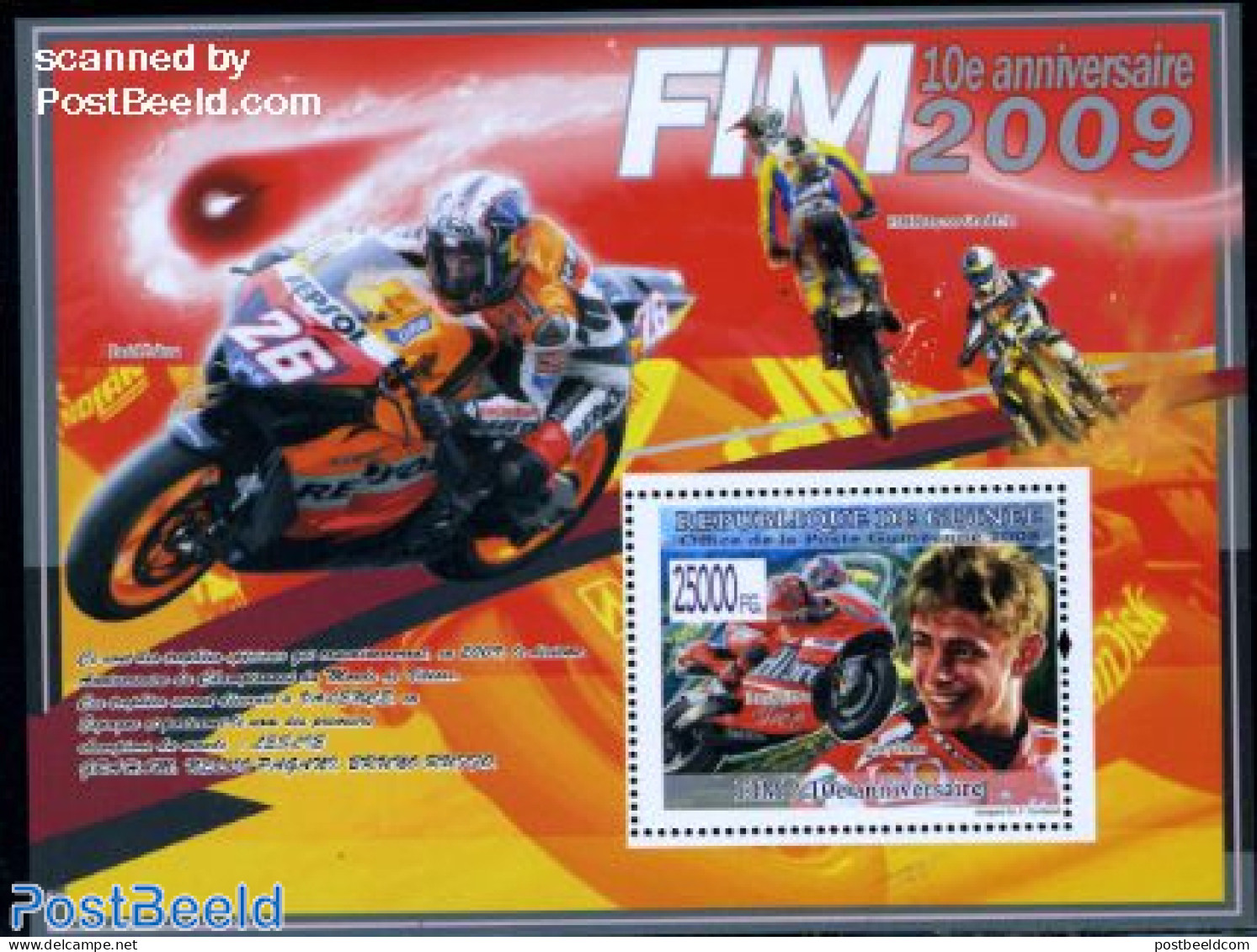 Guinea, Republic 2008 Fim S/s, Mint NH, Transport - Motorcycles - Motorräder