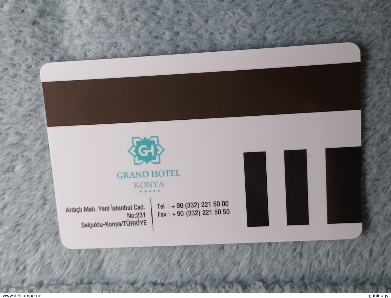 HOTEL KEYS - 2574 - TURKEY - GRAND HOTEL KONYA - Cartes D'hotel