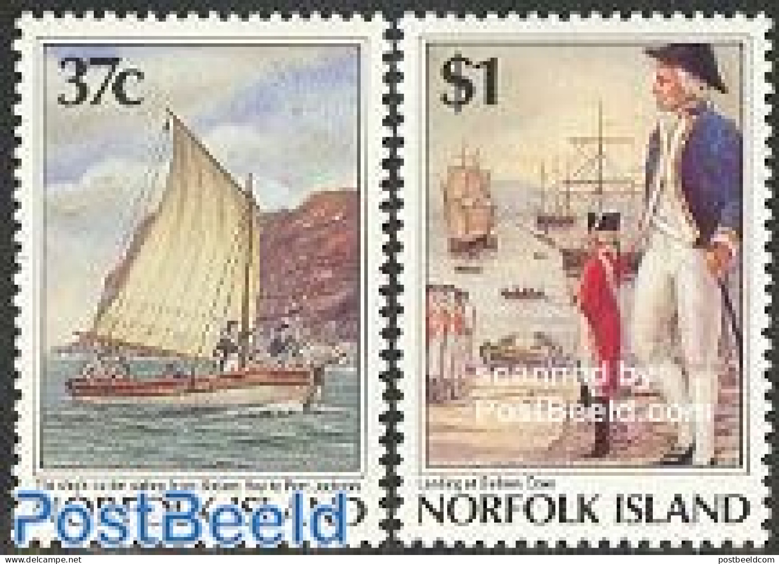 Norfolk Island 1988 200 Years Settlement 2v, Mint NH, History - Transport - Various - History - Ships And Boats - Unif.. - Ships