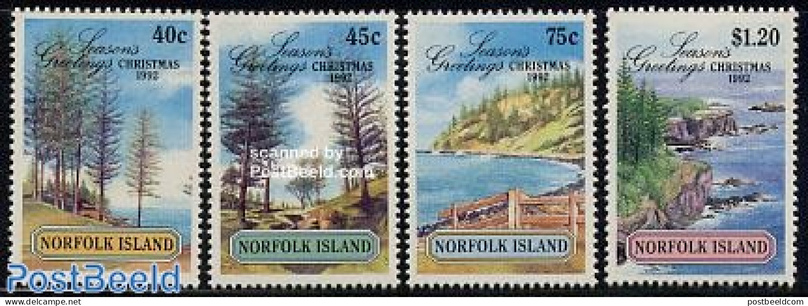 Norfolk Island 1992 Christmas 4v, Mint NH, Religion - Christmas - Natale