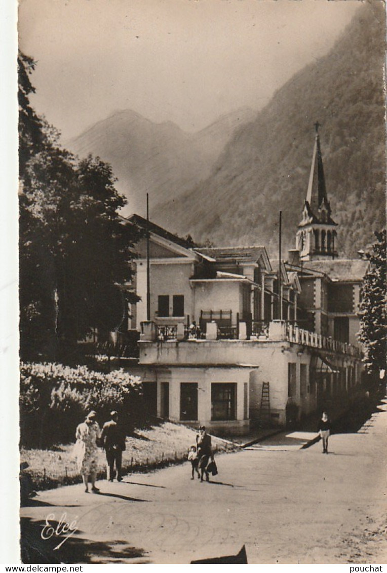 TE 14 -(65) CAUTERETS - AVENUE DU DOCTEUR DOMER ET L' EGLISE - 2 SCANS - Cauterets