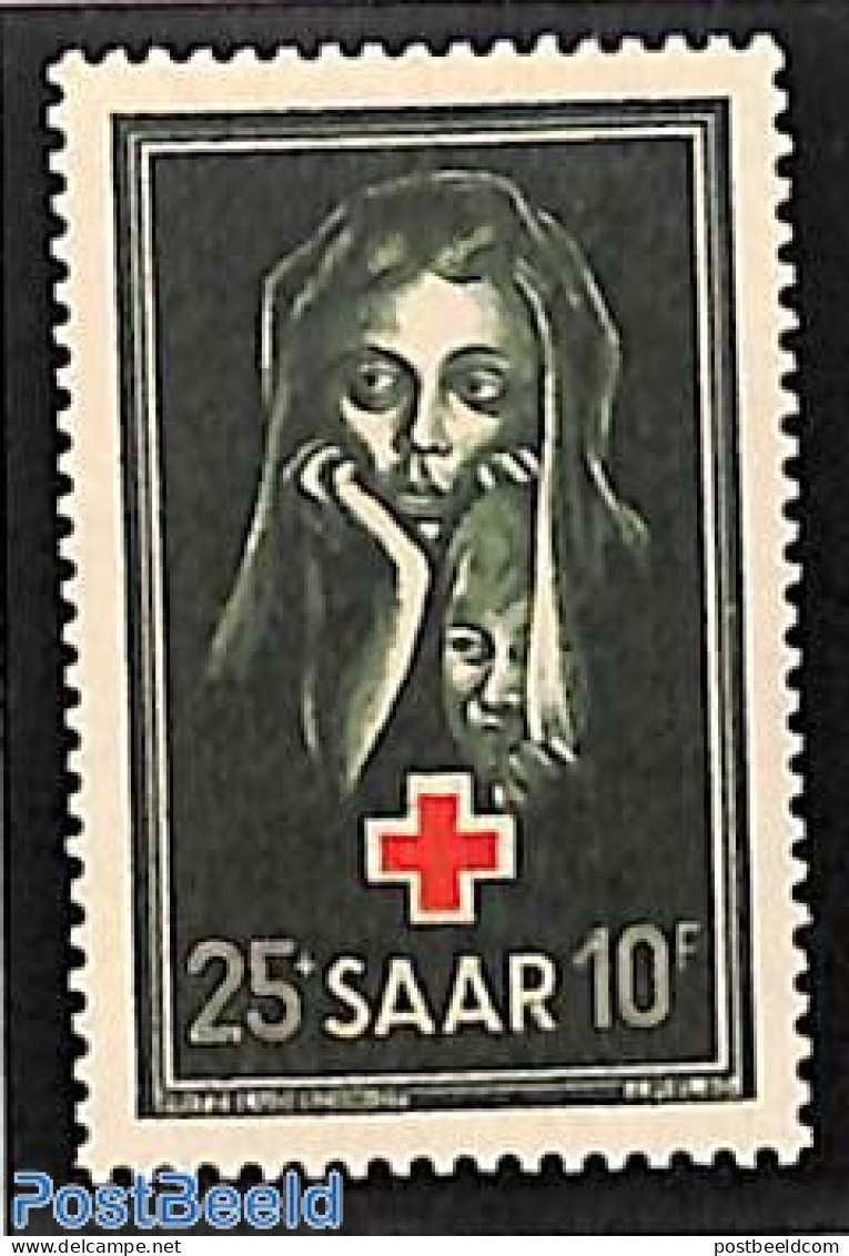 Germany, Saar 1951 Red Cross 1v, Mint NH, Health - Red Cross - Red Cross