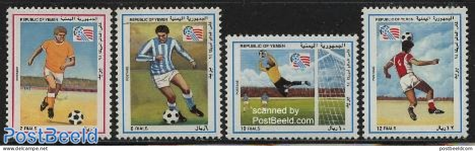 Yemen, Republic 1994 Football Games 4v, Mint NH, Sport - Football - Other & Unclassified