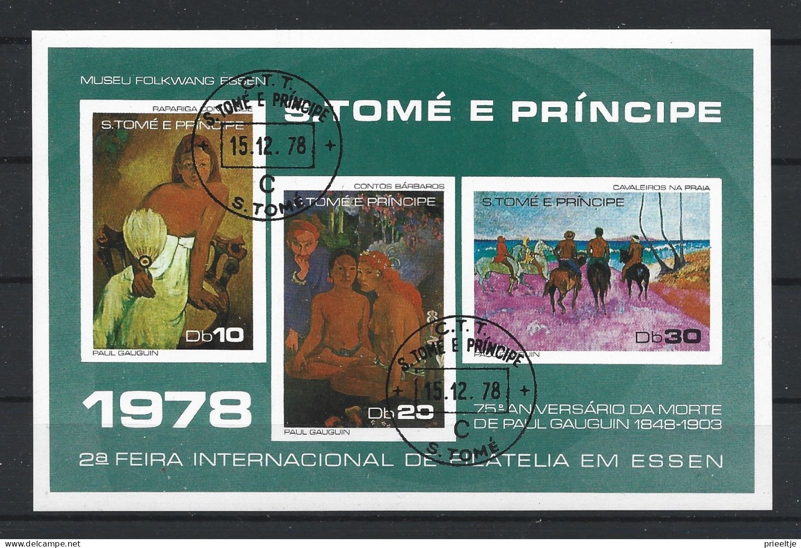 St Tome E Principe 1978 Essen Philatelic Exhibition S/S Y.T. BF 7 (0) - São Tomé Und Príncipe