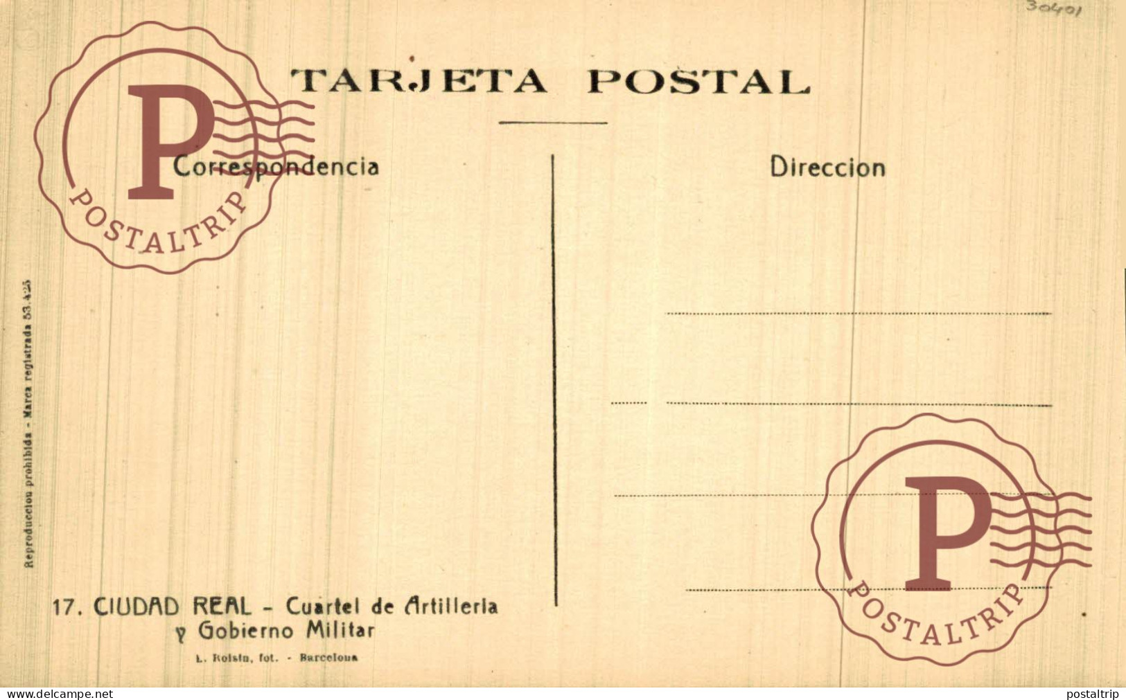 CIUDAD REAL. CUARTEL ARTILLERIA Y GOBIERNO MILITAR - Ciudad Real