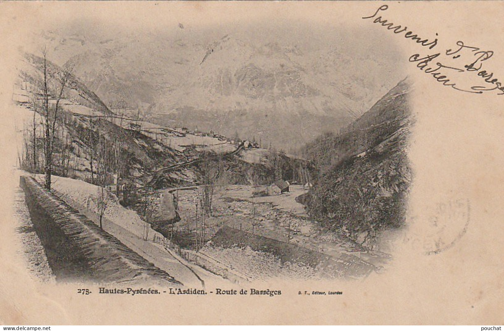 TE 14 -(65) L' ARDIDEN - ROUTE DE BAREGES (BARREGES)- SOUS LA NEIGE  - 2 SCANS - Altri & Non Classificati