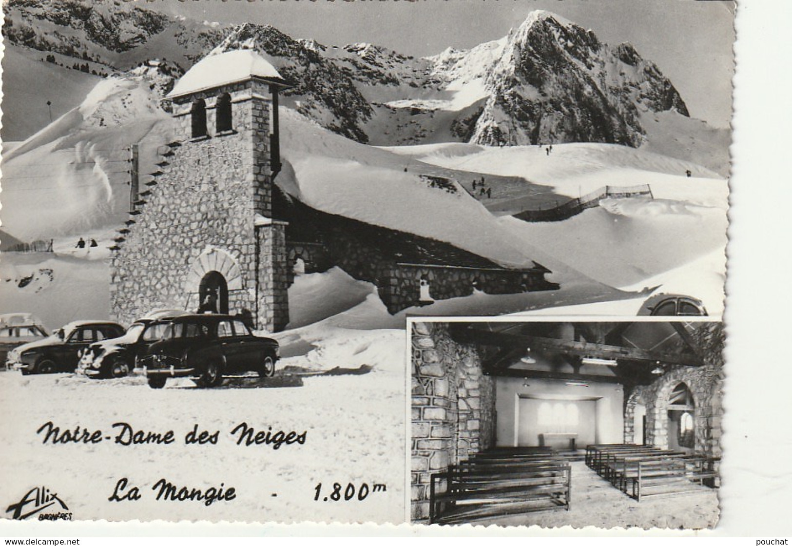 TE 15-(65) BAGNERES DE BIGORRE - LA MONGIE - CHAPELLE DE NOTRE DAME DES NEIGES - CARTE MULTIVUES - 2 SCANS - Bagneres De Bigorre