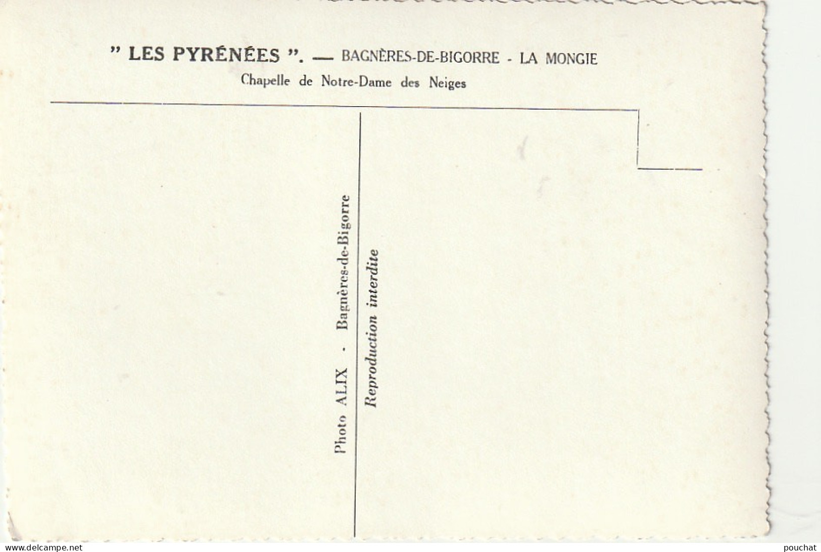 TE 15-(65) BAGNERES DE BIGORRE - LA MONGIE - CHAPELLE DE NOTRE DAME DES NEIGES - CARTE MULTIVUES - 2 SCANS - Bagneres De Bigorre