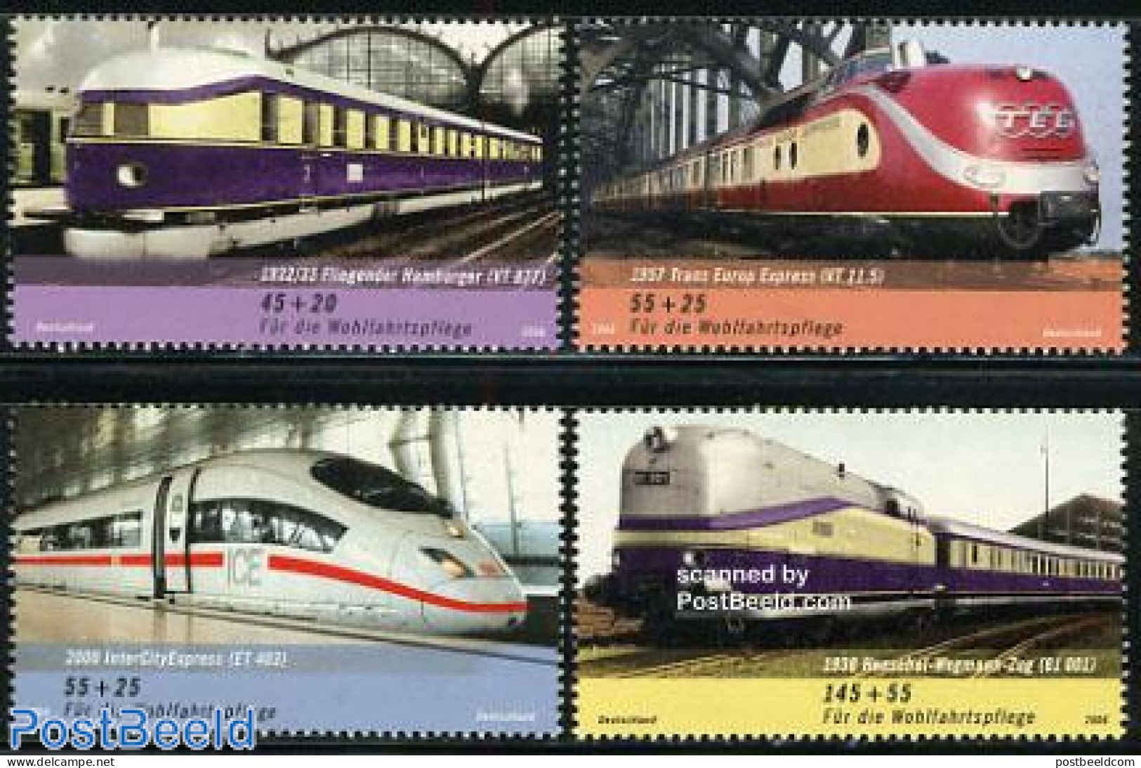 Germany, Federal Republic 2006 Welfare, Railways 4v, Mint NH, Transport - Railways - Art - Bridges And Tunnels - Ongebruikt